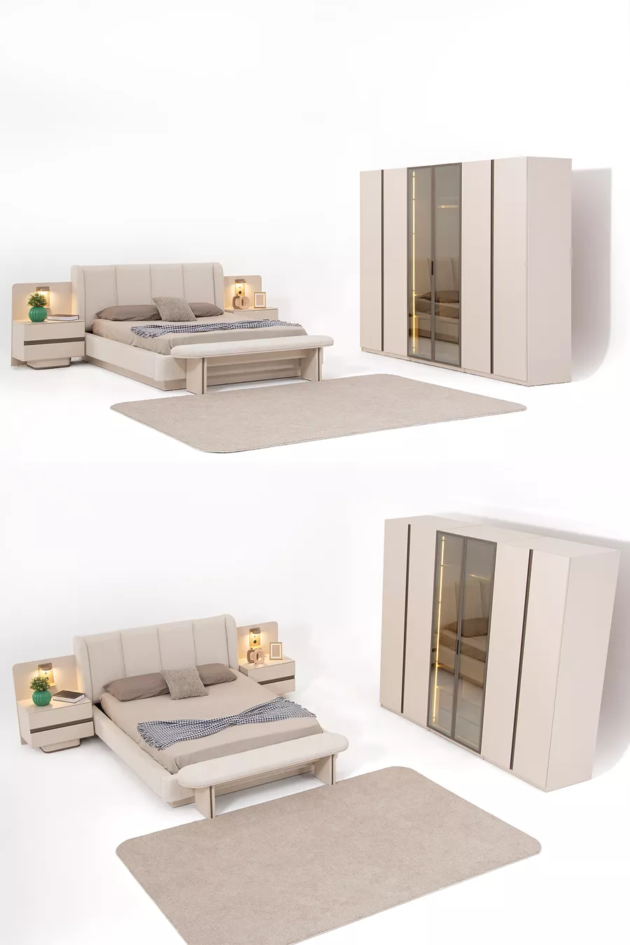 Ensemble de chambre à coucher Lumera