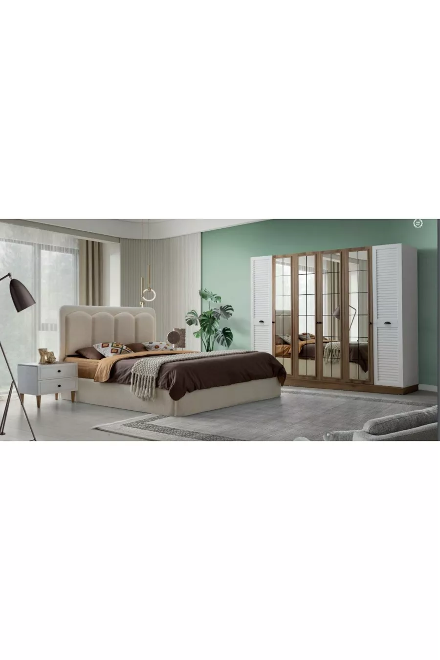 Ensemble de chambre à coucher Tisan en MDF