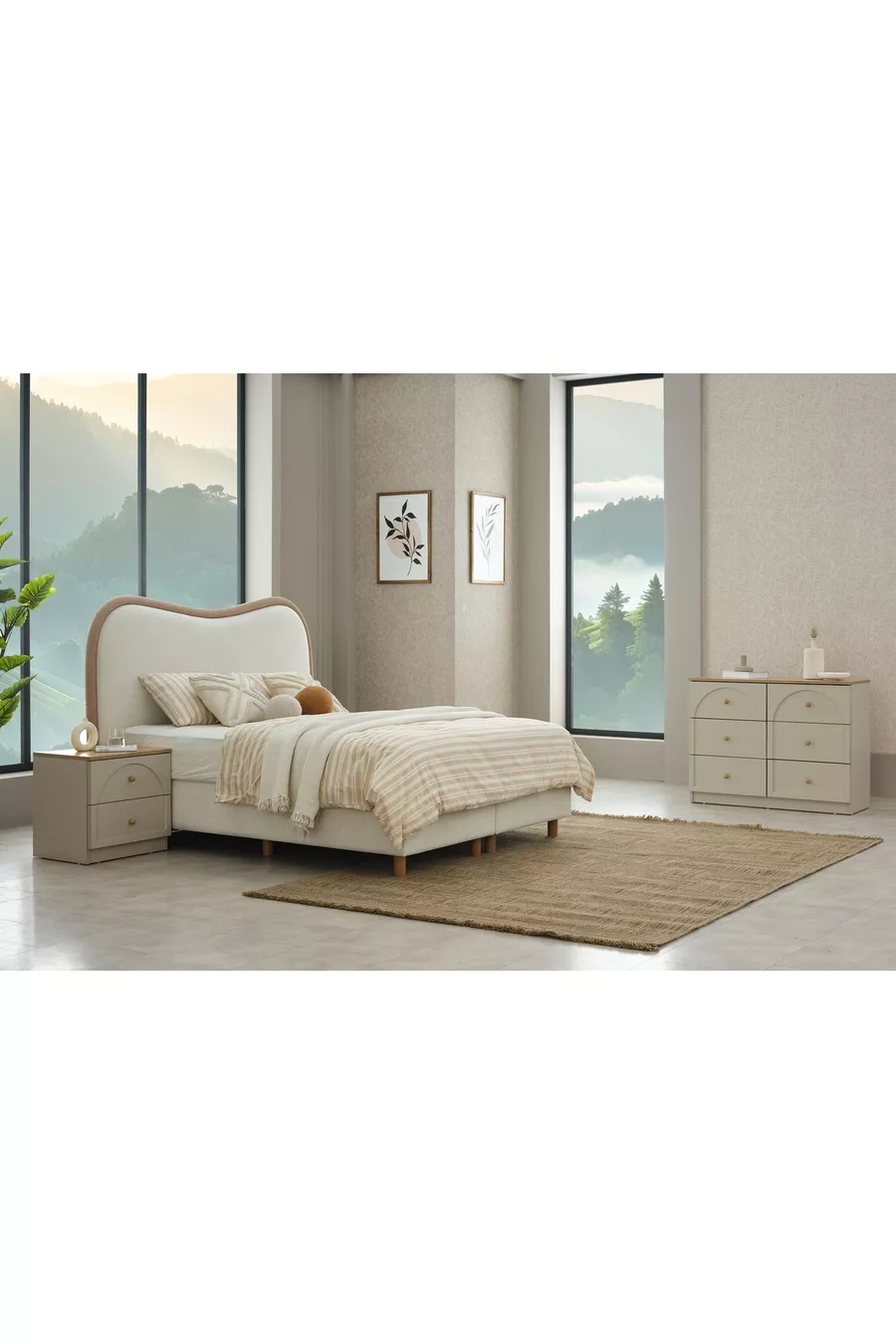 ENSEMBLE DE CHAMBRE À COUCHER CAPRA BOHÈME, 6 PORTES