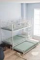 Lit superposé et lit simple pour enfants Defne Yavrulu en métal blanc