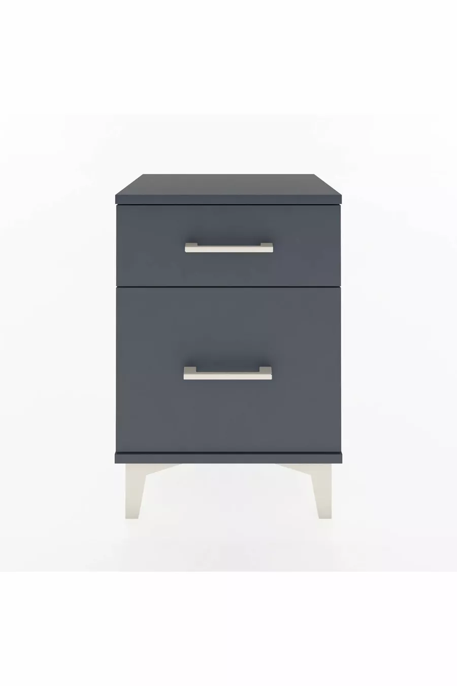 Chevet Arges 2 tiroirs Anthracite-Anthracite