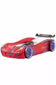Lit voiture, Lit voiture Merso avec pare-vent et éclairage LED complet - Rouge