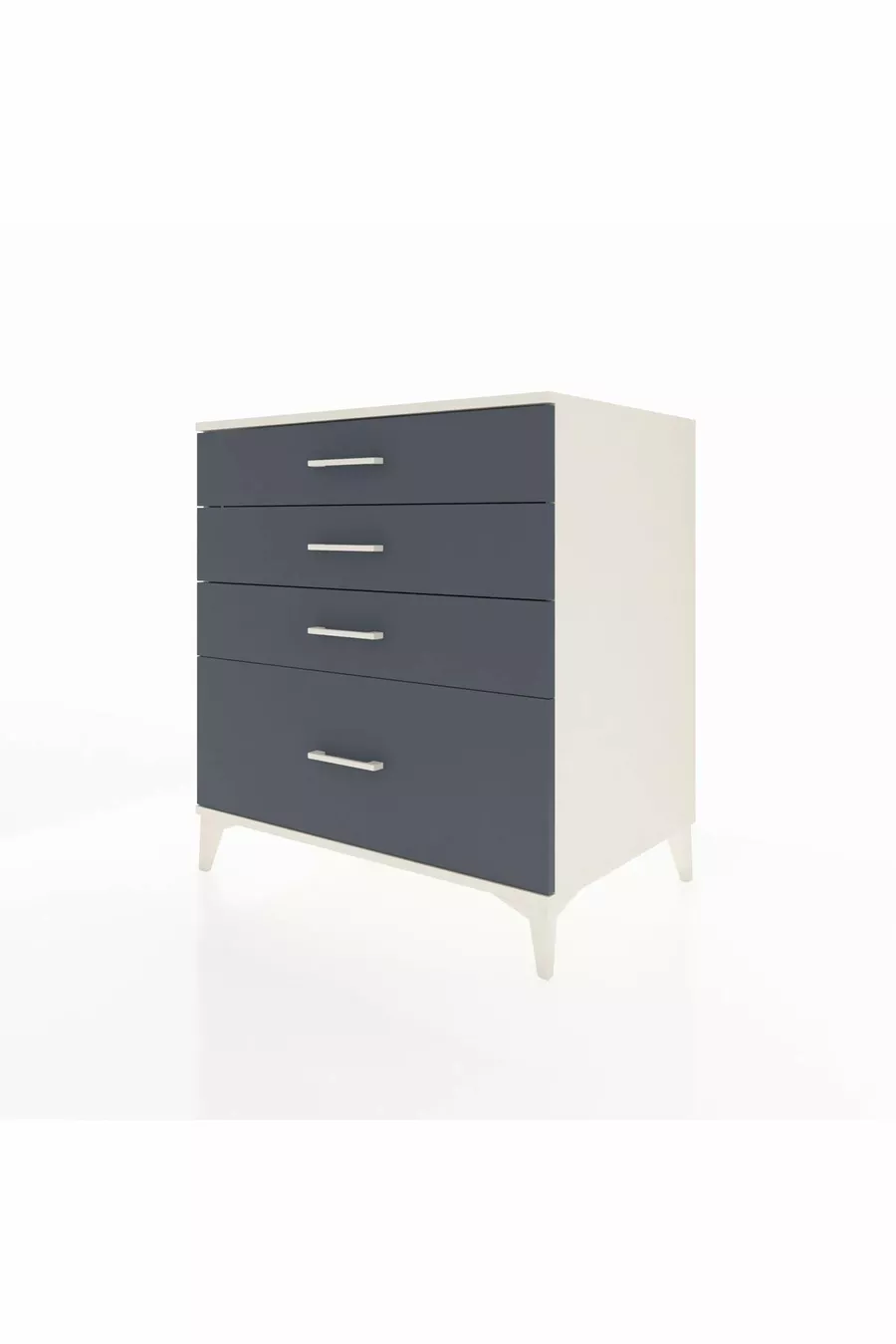 Commode Kronos 4 tiroirs Pierre de lune-Anthracite