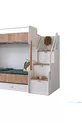 Lit superposé Ranza, noix Vita Bohem avec tiroirs + 2 matelas Comfort