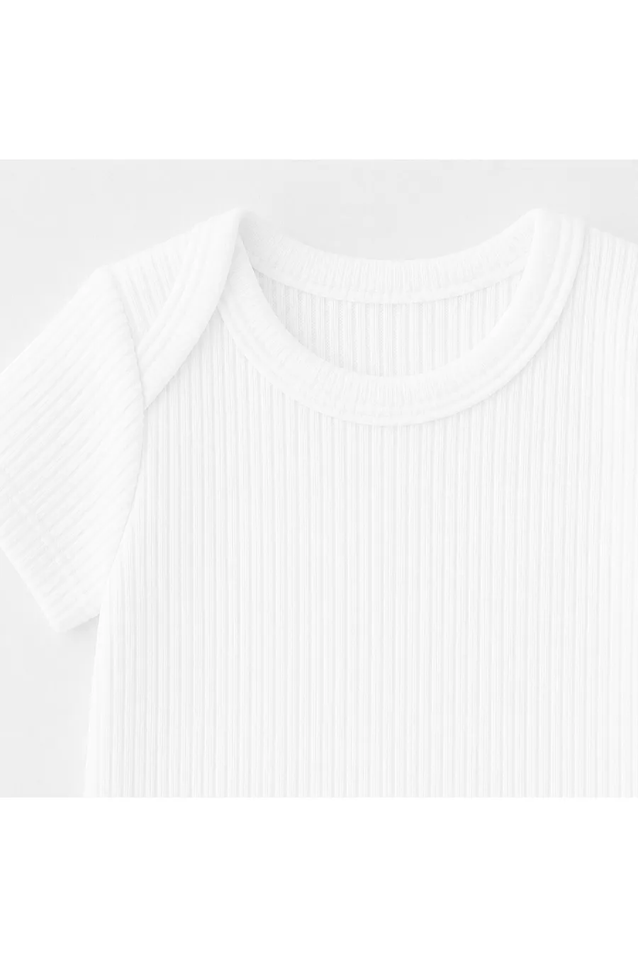 Body Bébé à Manches Courtes Blanc % Coton Organique, Lot de 5, NEUF