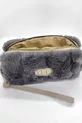 Housse polyvalente en peluche grise YUO – Lunettes, porte-stylo, trousse de maquillage, mini pochette