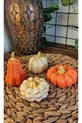 Objet décoratif fait main en forme de citrouille par lot de 4, bibelot décoratif, article de décoration, cadeau