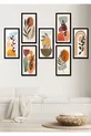 Décoration Murale Feuilles Bohèmes en 7 Parties - Ensemble de Tableaux pour Salon, Séjour, Chambre, Cuisine, Bureau, Entrée