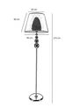 Lampadaire métallique plaqué or Milano Küre - Crème avec bande dorée