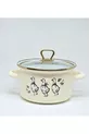 MAISON ÉMAILLÉE  CM 2,5 LITRES CASSEROLE EN ÉMAIL CANARD