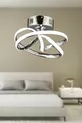 Suspension LED plafonnier moderne en métal chromé modèle Vino Riserva pour salon, cuisine, séjour, chambre à coucher