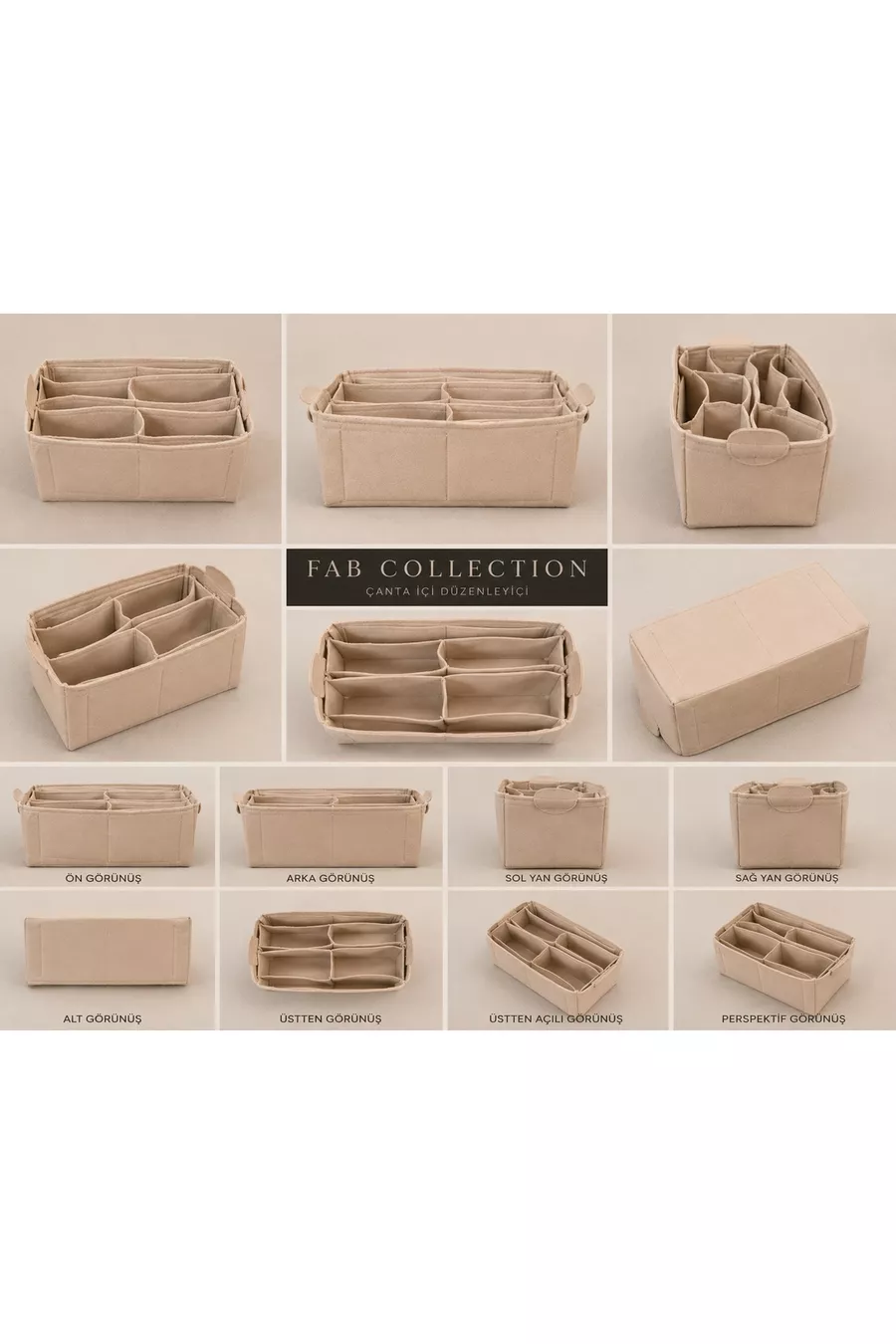 Organisateur intérieur de sac Longchamp Medium, compatible, dimensions standard //