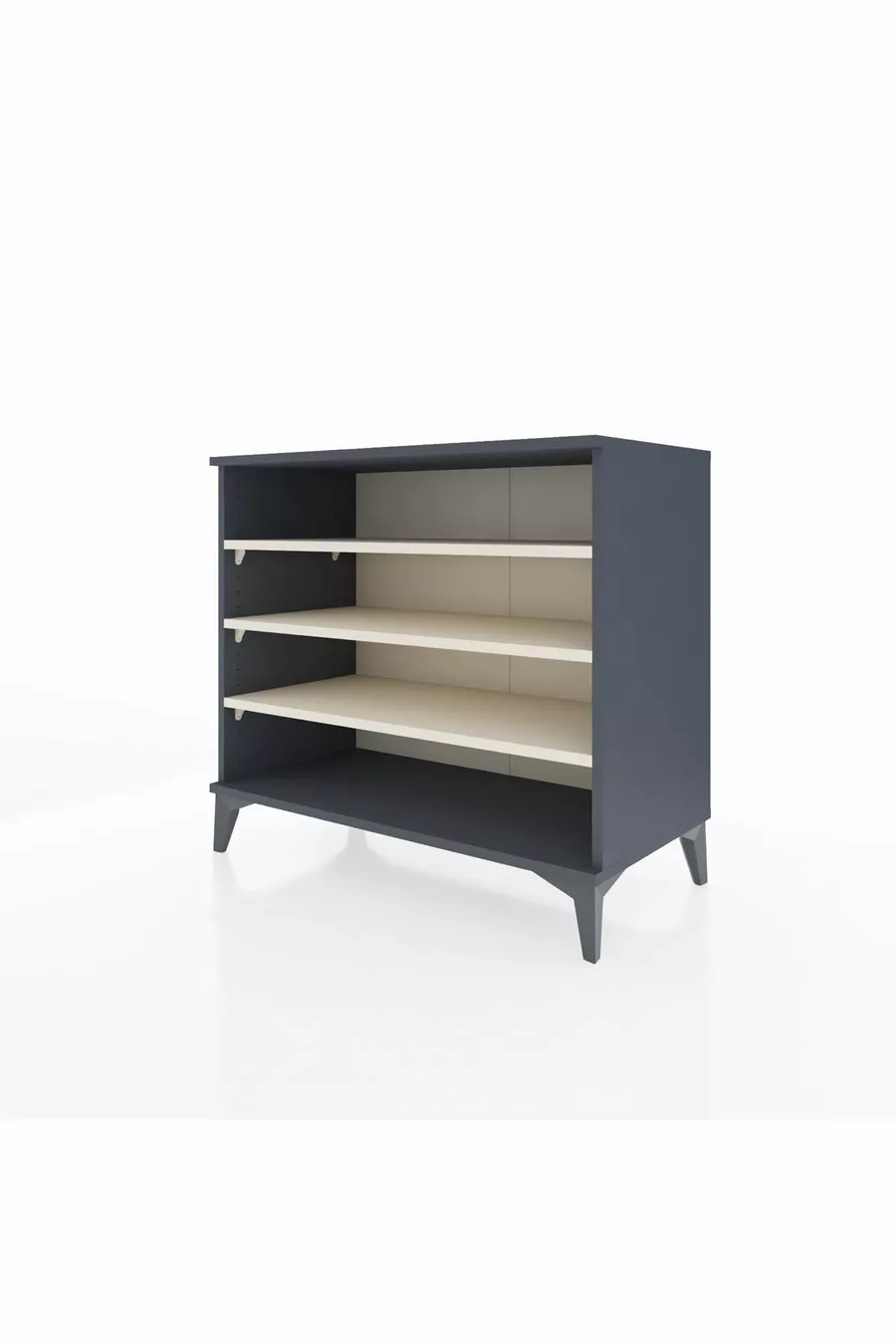 Commode Hyperion 3 étagères Anthracite-Pierre de lune