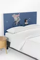 Housse de tête de lit pour lit avec vélo et petit ours et fille