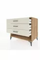 Commode Kronos à 3 tiroirs Pin-Pierre d'Agate