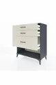 Commode Hyperion 3 tiroirs Anthracite-Pierres de lune