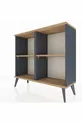 Commode Arges 2 étagères Anthracite-Pin