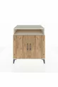 Commode Kronos 3 étagères 2 portes Pierre de lune-Pin