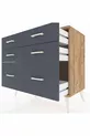Commode Hyperion 6 tiroirs Pin-Pin/Anthracite