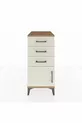 Table de chevet Kronos avec 3 tiroirs et 1 porte en pin-onyx