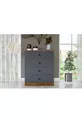 COMMODE ALMİNA, 4 TIROIRS, NOYER GRIS