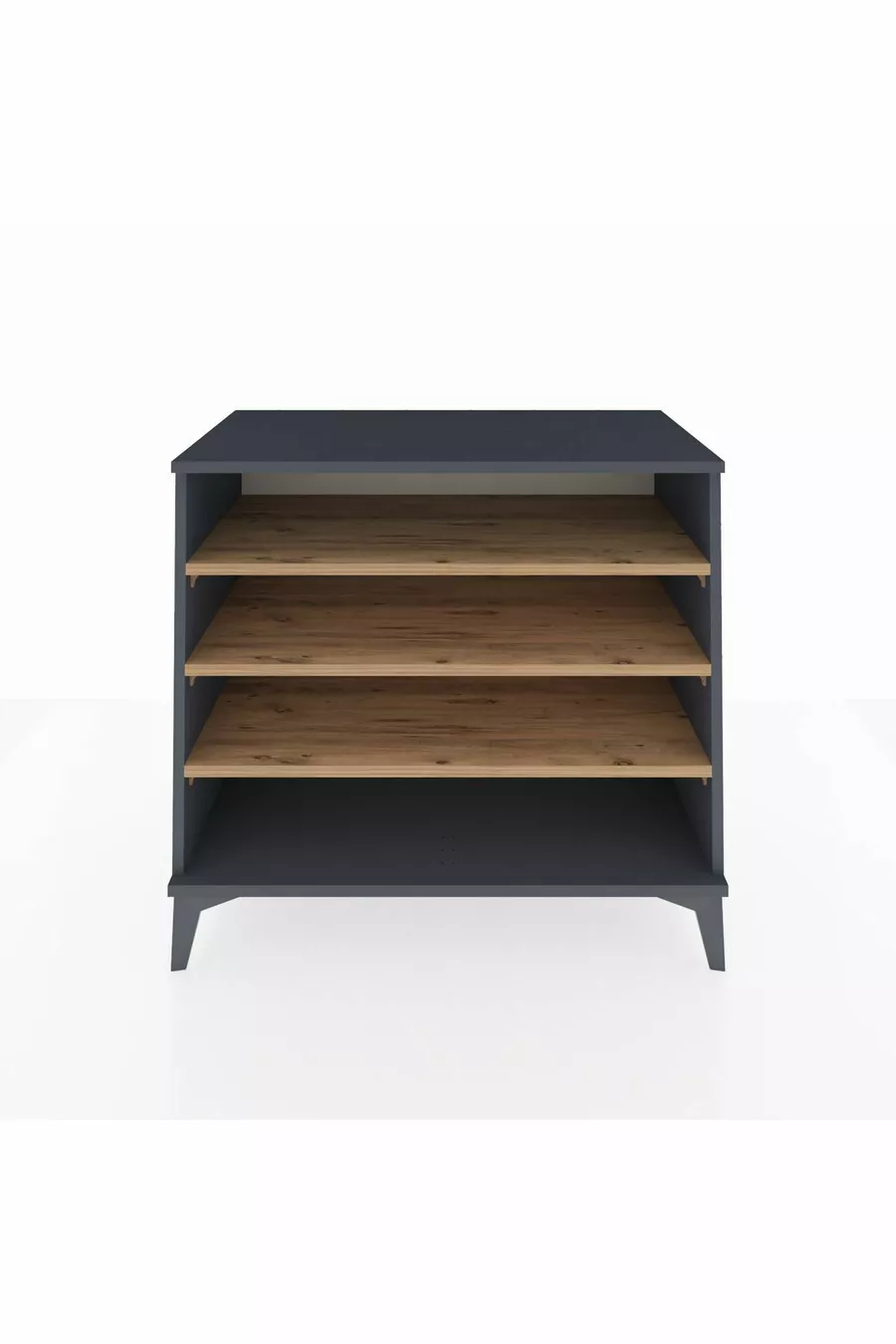 Commode Hyperion 3 étagères Anthracite-Pin