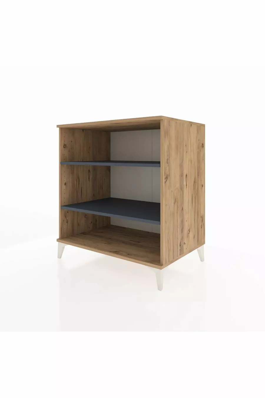 Commode Kronos 2 étagères Pin-Anthracite