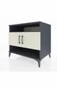 Commode Kronos 3 étagères 2 portes Anthracite-Pierre de lune