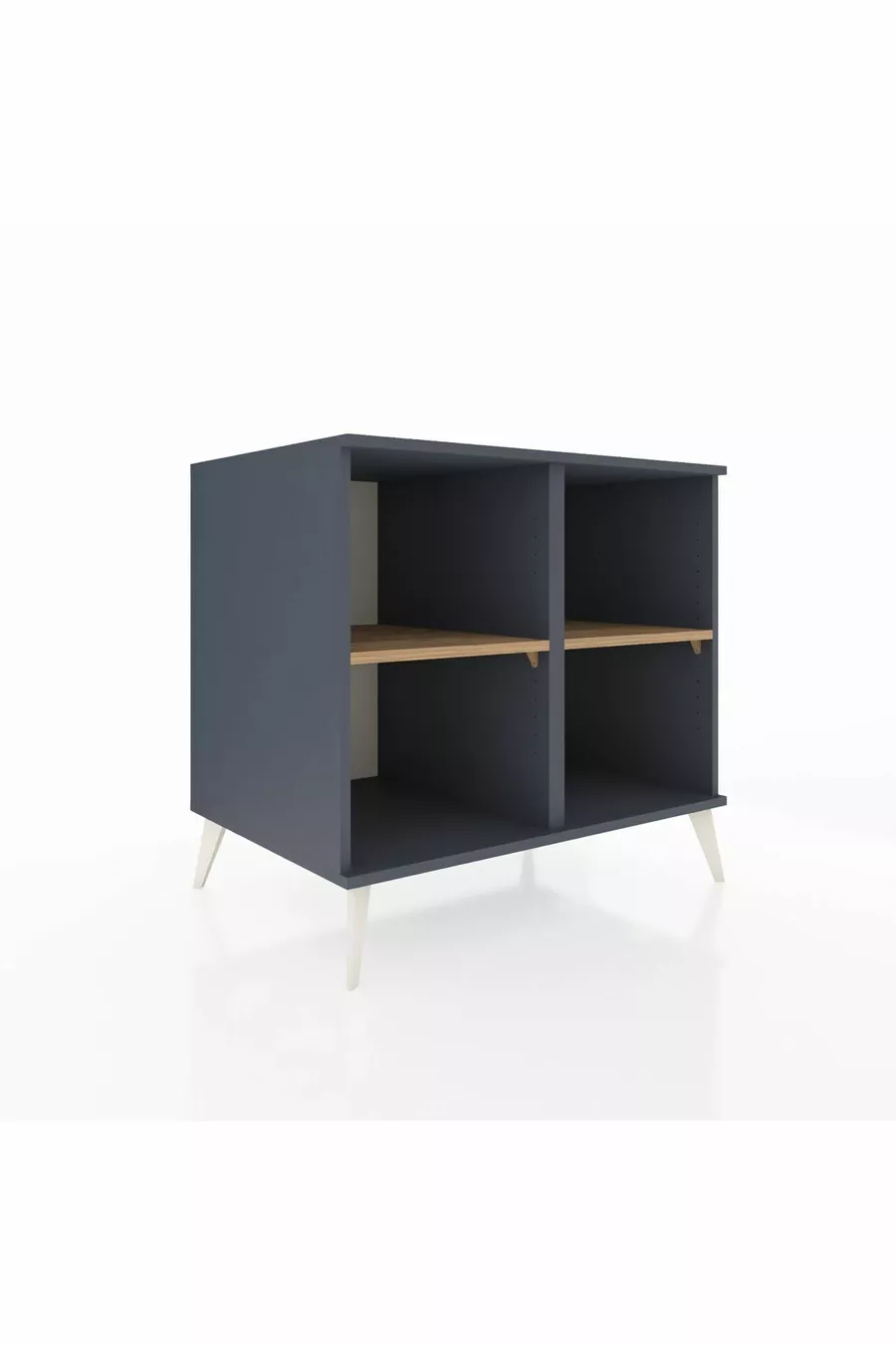 Commode Kronos 2 étagères Anthracite-Anthracite/Sapin