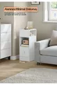 Table de chevet Mia Dar – Table de chevet avec tiroir, compartiment ouvert interchangeable, table d'appoint