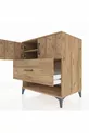 Commode Kronos 2 étagères, 1 tiroir, 2 portes, Pin-Pin