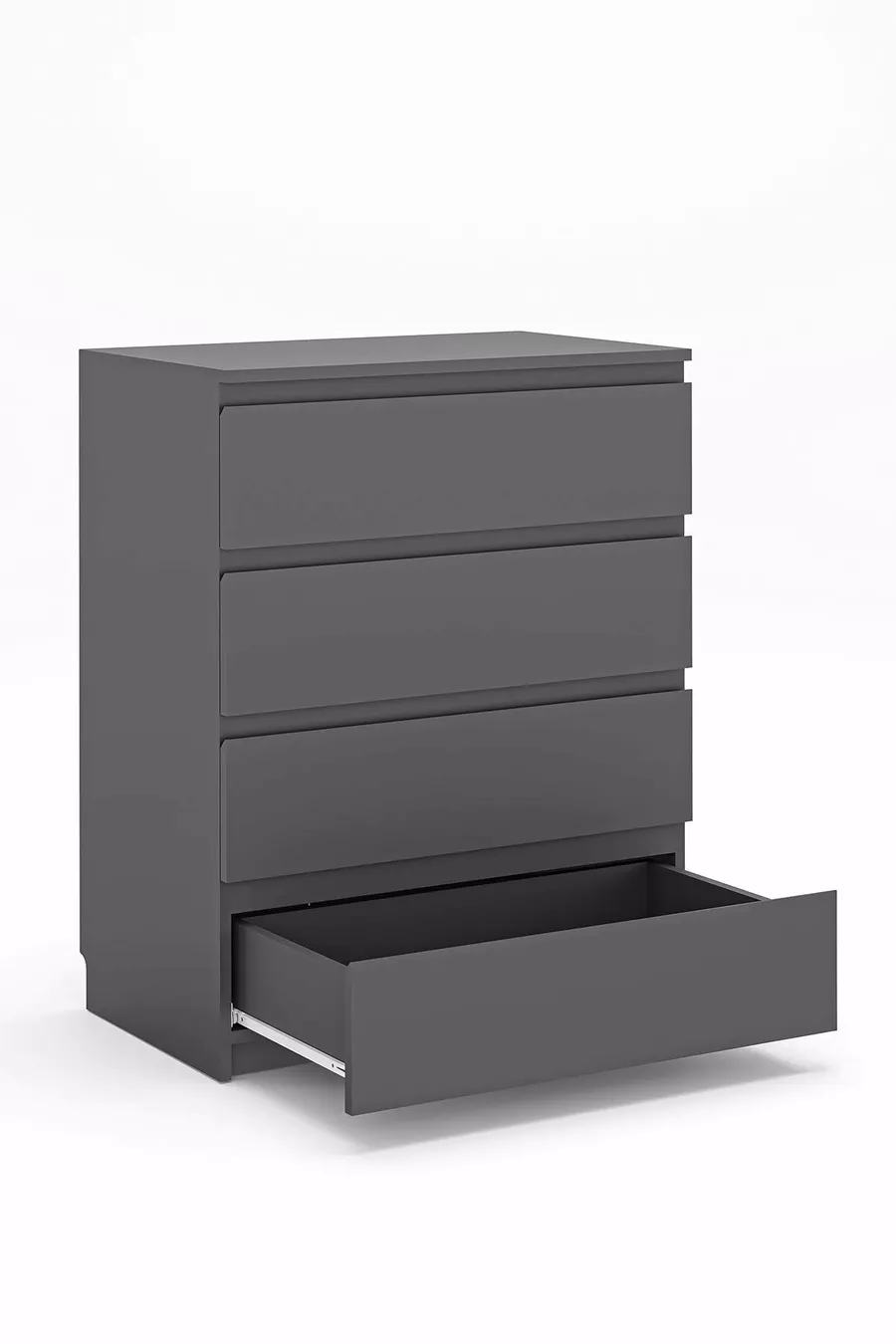 Commode Derinkuyu à 4 tiroirs pour chambre à coucher, chambre de bébé, chambre d'adolescent, anthracite