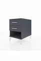 Table de chevet Kronos à 2 tiroirs Anthracite-Anthracite