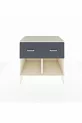 Commode Kronos 2 tiroirs Pierre de lune-Pierre de lune/Anthracite