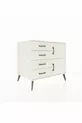 Commode Kronos avec une étagère, 4 tiroirs et 2 portes, couleur Pierre de Lune