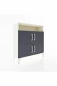 Commode Arges 4 étagères 4 portes Pierre de lune-Anthracite