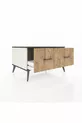 Commode Kronos 2 tiroirs Pierre de Lune-Anthracite/Pin