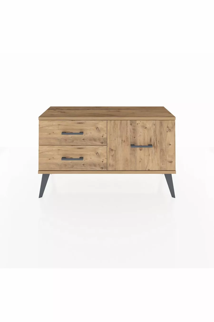 Commode Arges 3 étagères Pierre de lune-Pin
