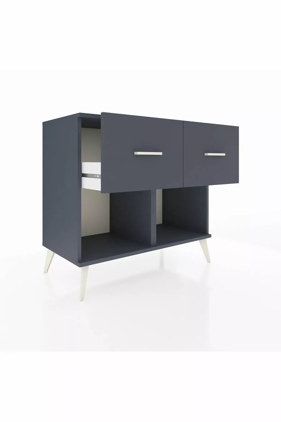 Commode Hyperion 2 tiroirs Anthracite-Anthracite