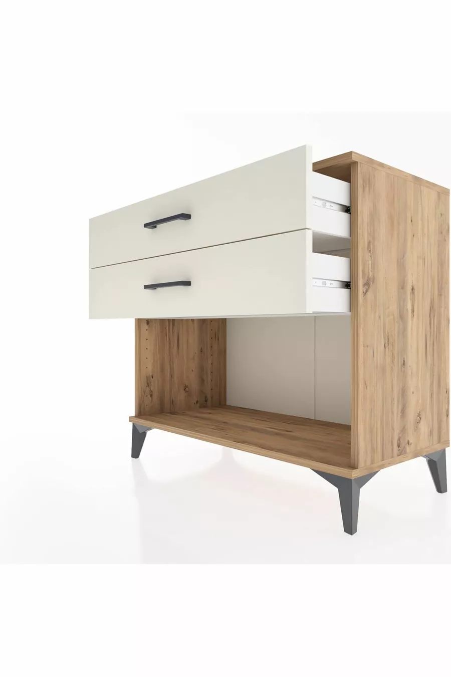 Commode Hyperion 2 tiroirs Pin-Ambre