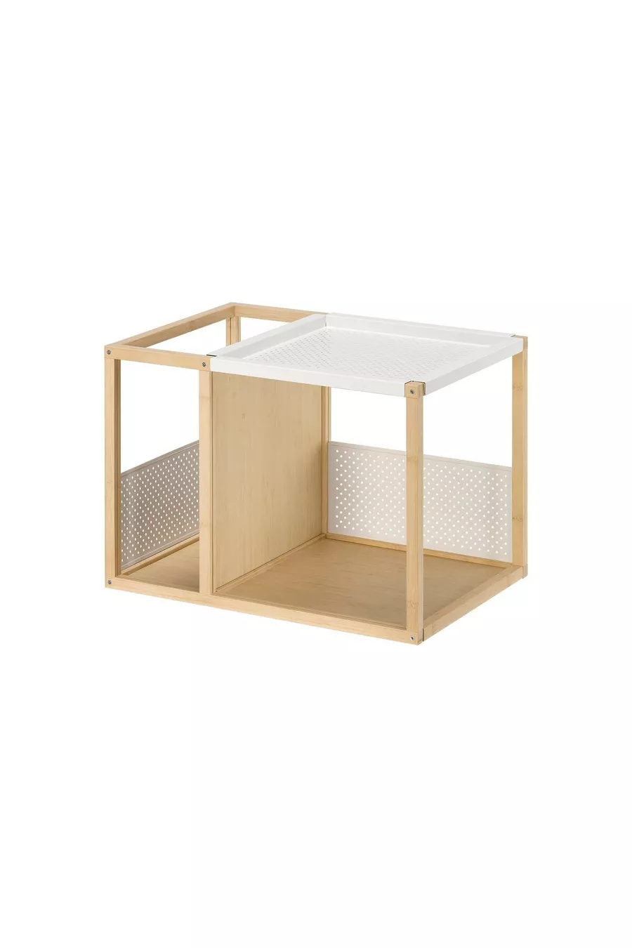 table de chevet, bambou-blanc, cm