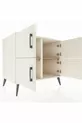 Commode Kronos 2 étagères 4 portes Pierre de lune/Pierre de lune/Pin