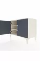 Commode Hyperion 2 étagères 2 portes Pierre de lune-Anthracite