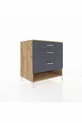 Commode Kronos à 3 tiroirs Pin-Anthracite
