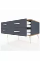 Commode Kronos 4 étagères Anthracite-Sapin/Anthracite