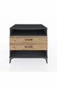 Commode Kronos à une étagère et 2 tiroirs Anthracite-Pin
