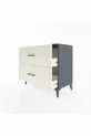 Commode Hyperion 2 tiroirs Anthracite-Pierres de lune