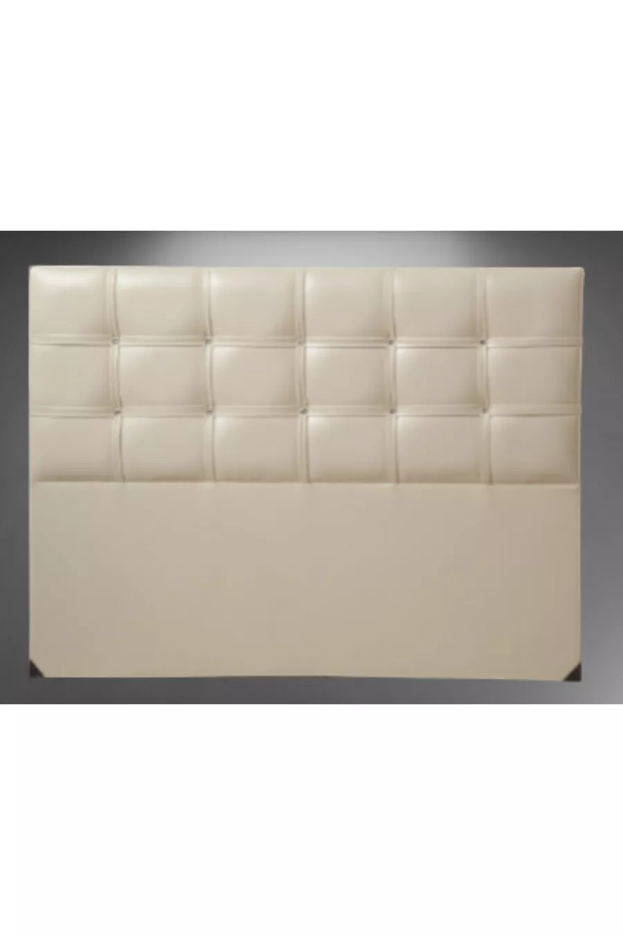 Tête de lit Alc Çiğdem en cuir synthétique crème écologique pour lit double