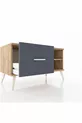 Commode Hyperion à une étagère et un tiroir, pin-pin/anthracite