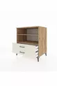 Commode Kronos avec 2 étagères et 2 tiroirs en pin et pierre d'onyx